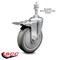 Service Caster 5 Inch Gray Polyurethane Wheel Swivel 3/8 Inch Stem Caster with Total Lock Brake SCC-TSTTL20S514-PPUB-381615 - alternate 3